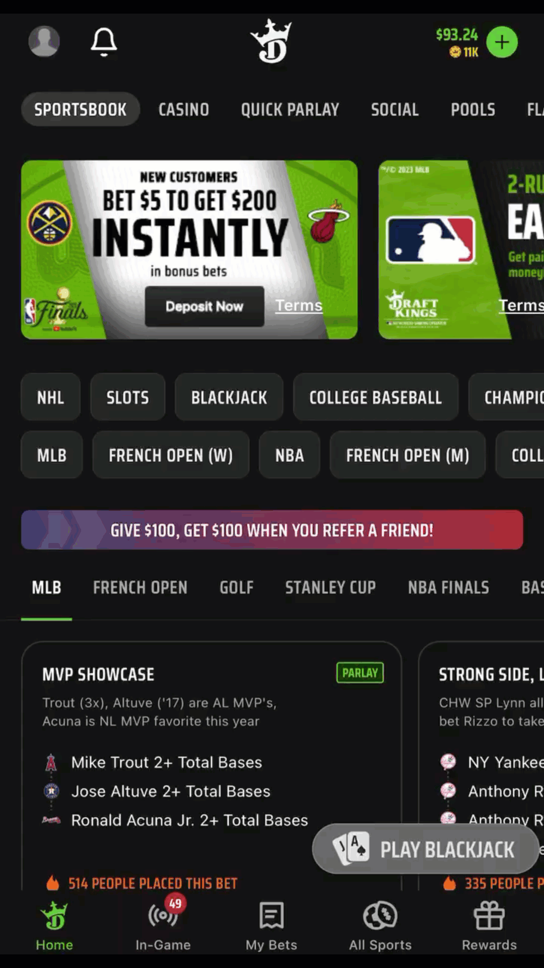 Step by step on how to convert DraftKings crowns to DK Dollars via the app