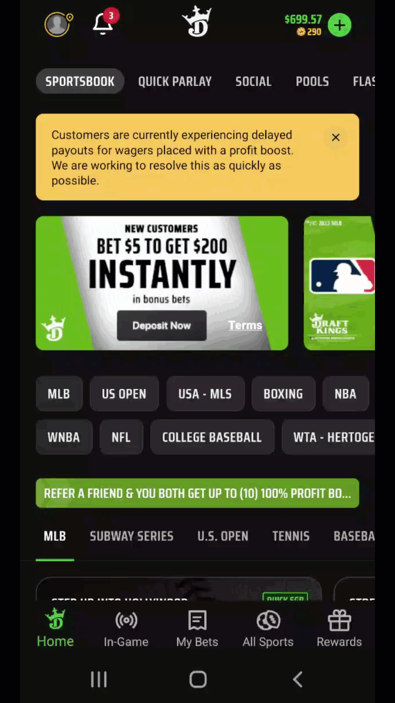 Step by Step on how to hard reset the DraftKings app via Android device