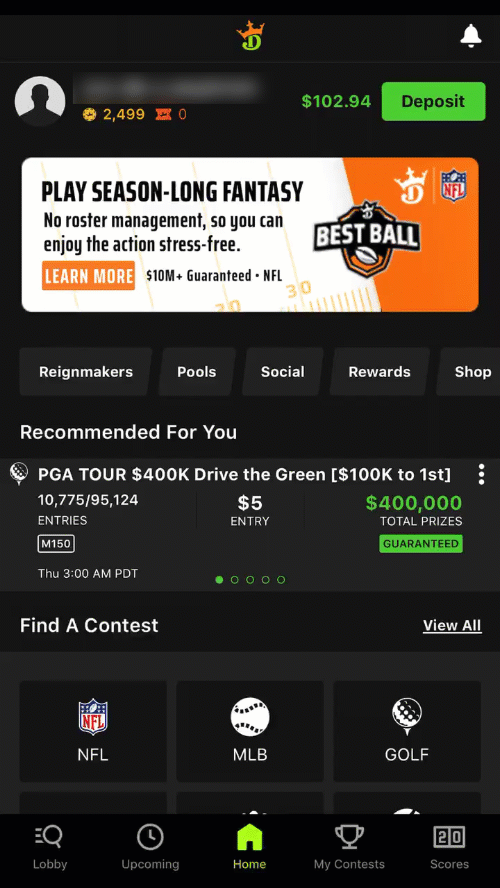 How to set Max Entry Limit in DraftKings Fantasy Sports App