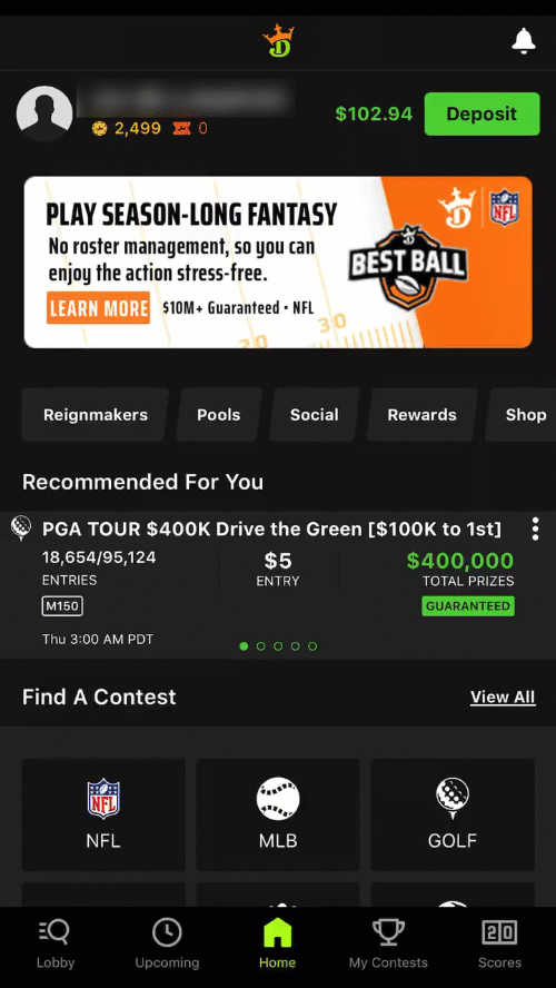 How to set number of entry limits on DraftKings Fantasy Sports App