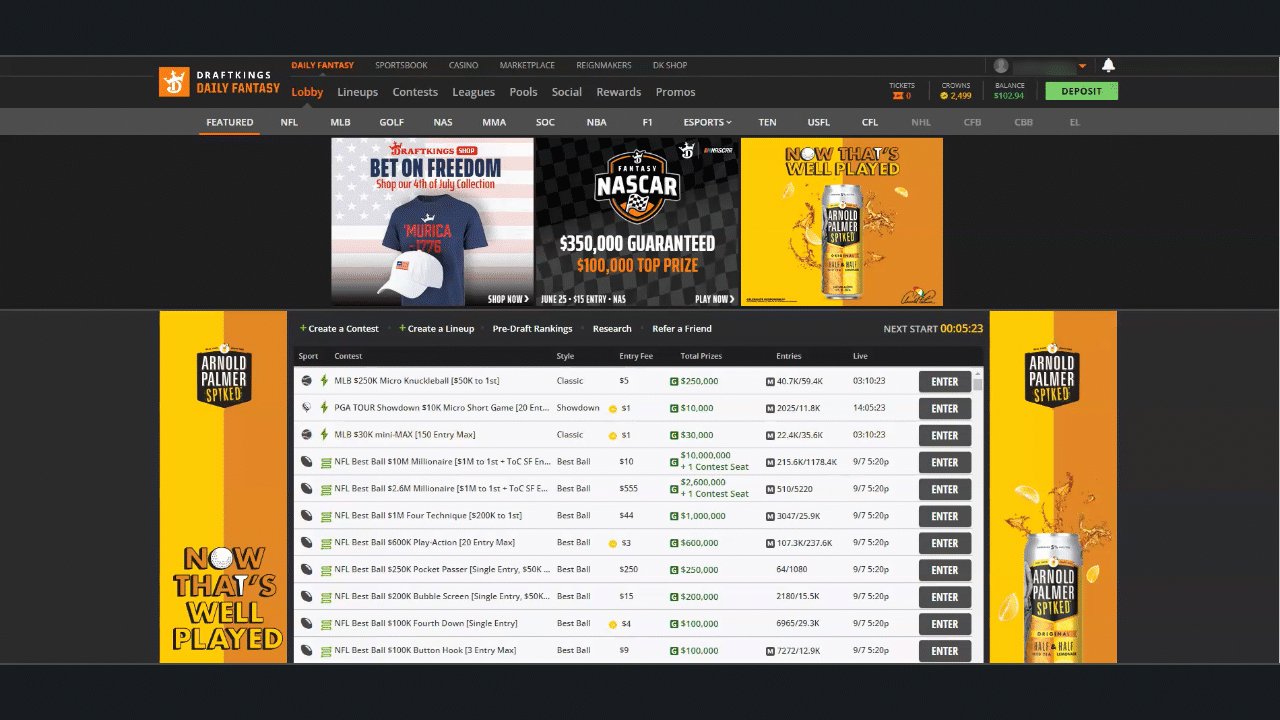 How to set cool off for DraftKings Fantasy Sports website