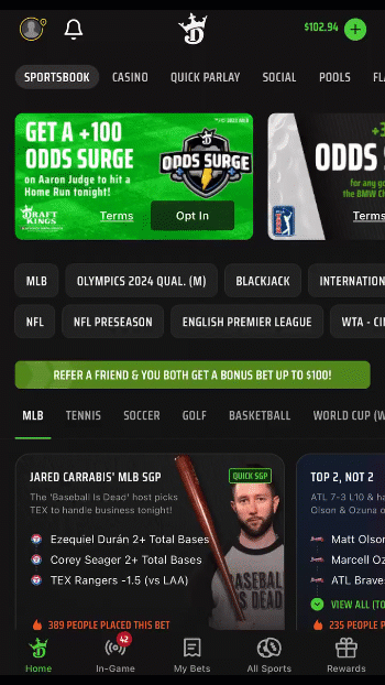 How to set wagering limits for Sportbook and Casino via DraftKings App