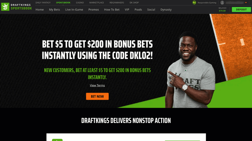 A visual walkthrough of how to edit your phone number on your DraftKings account via the DraftKings website