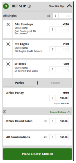 how to place a bet on draftkings