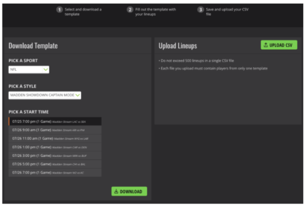 How to generate Multiple Lineups?